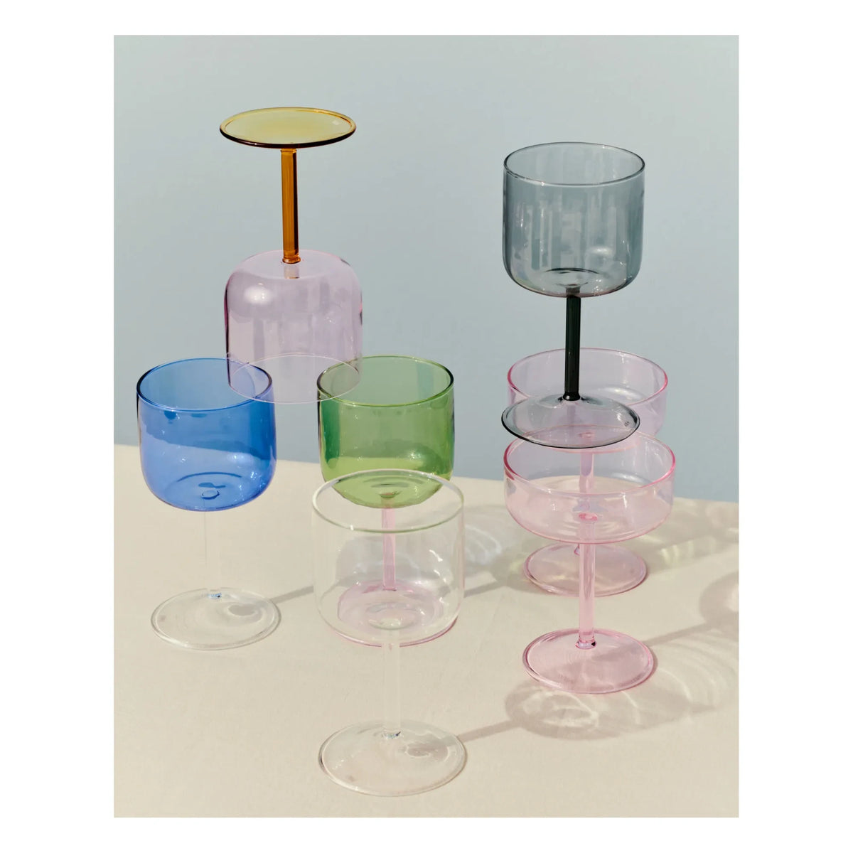 Hay - Tint Borosilicate Wine Glasses - Set of 2 | Grey