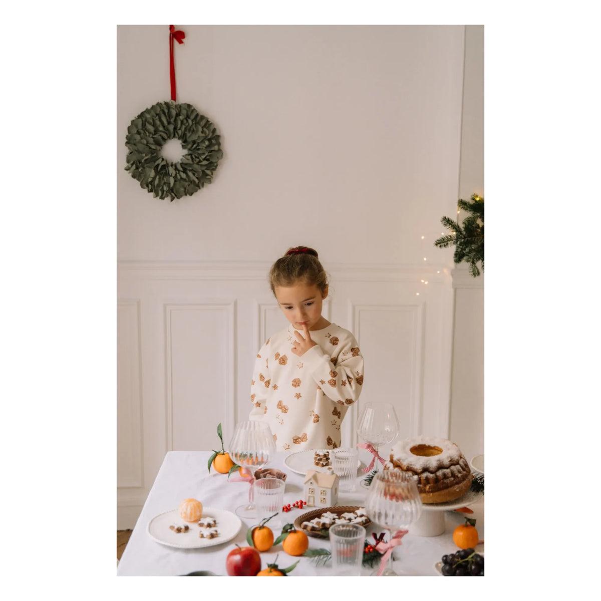 Studio Bohème - Noel Bear Sweatshirt Organic Cotton | Ecru