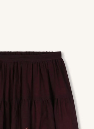 Chloé - Fleurie Wool-Gauze Skirt | Plum