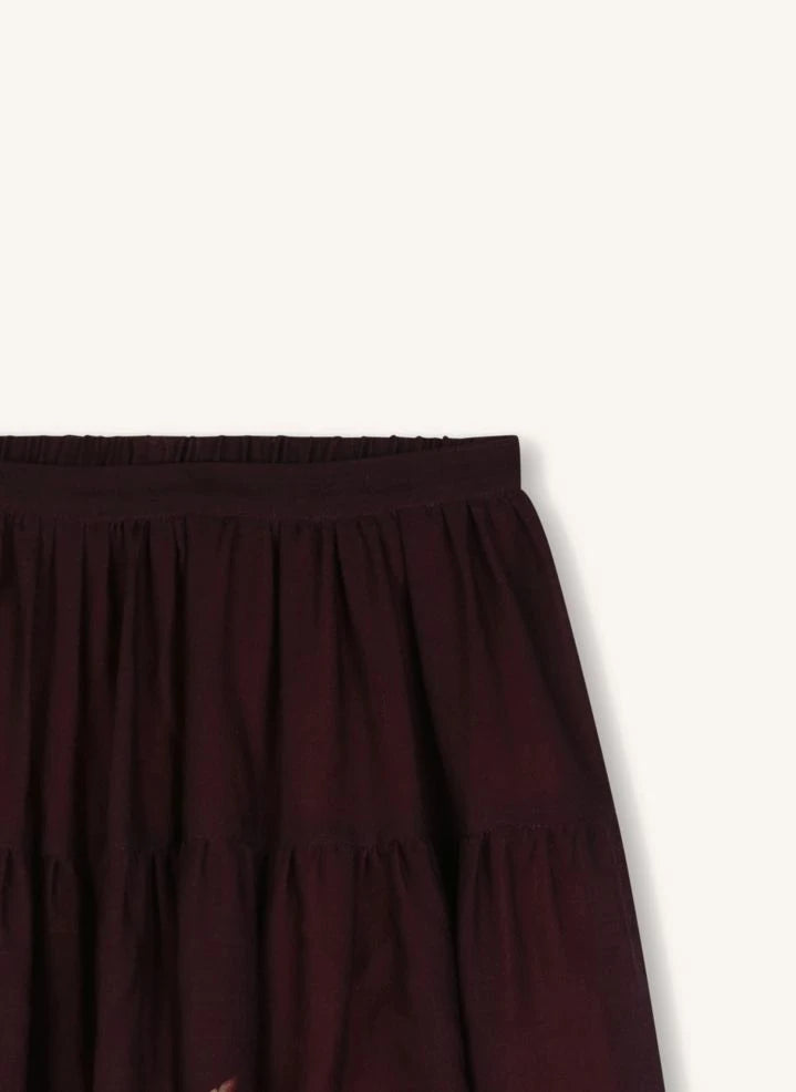 Chloé - Fleurie Wool-Gauze Skirt | Plum