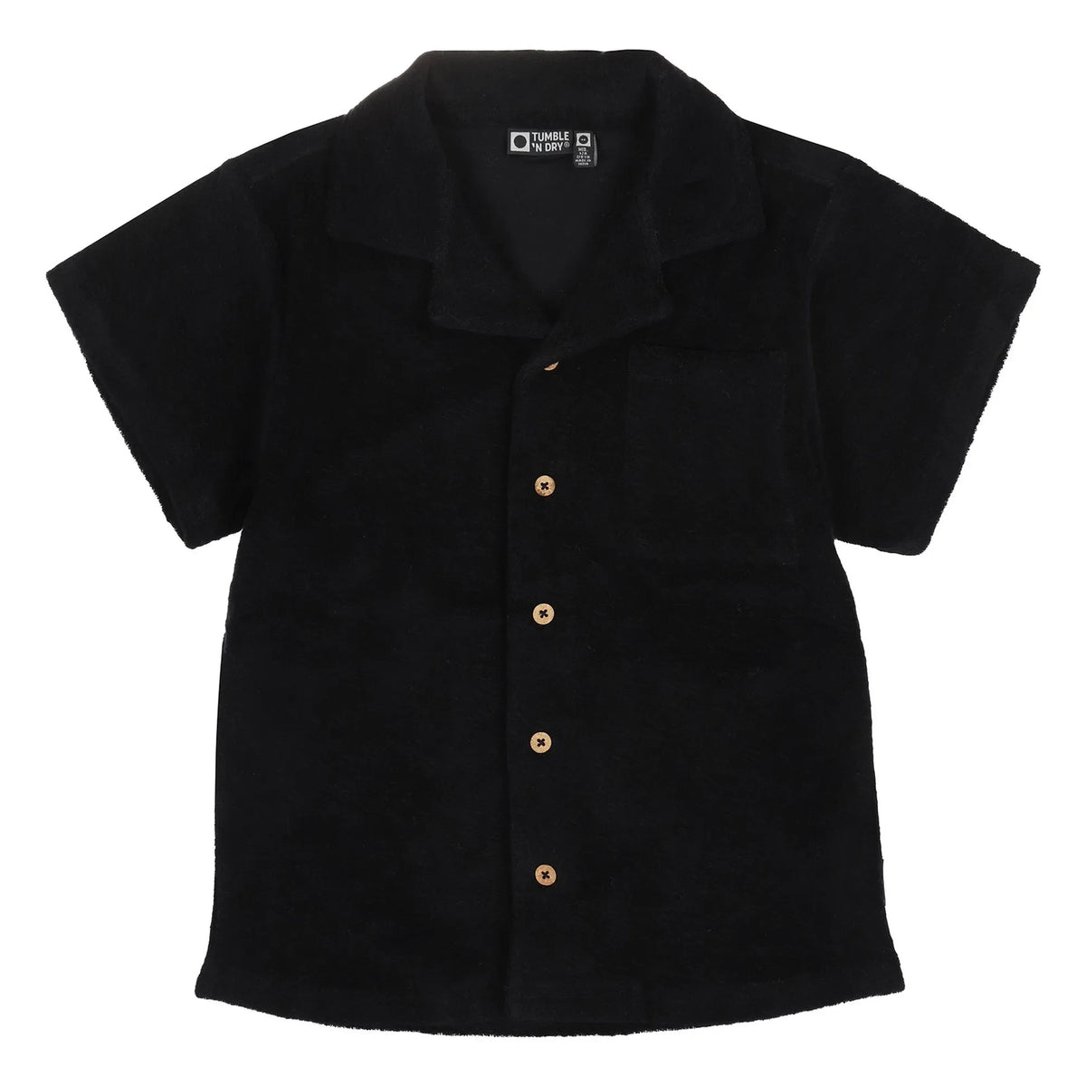 Tumble N'Dry - Coastal organic cotton terry shirt | Dark Blue