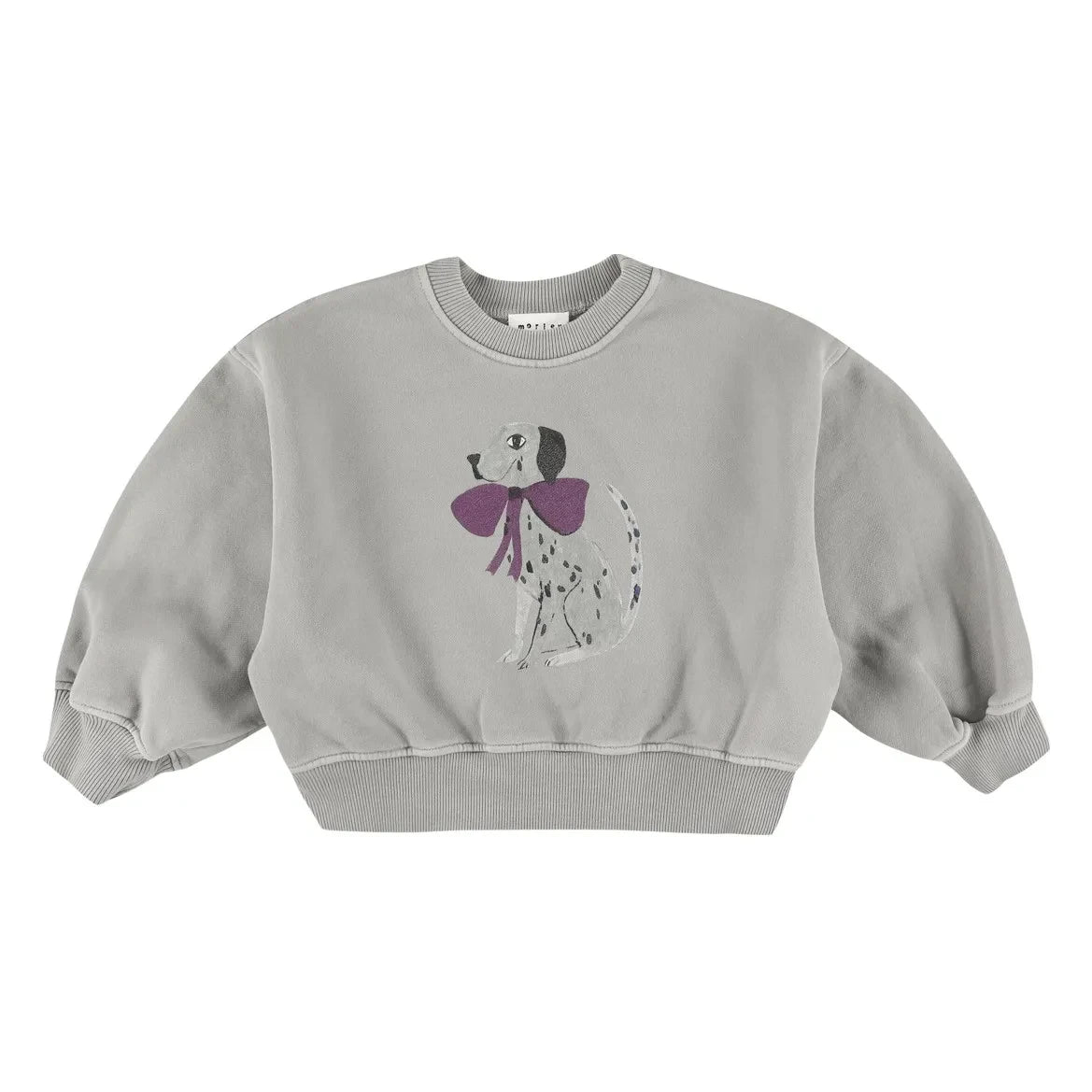 Morley - Zyco Dog Bow Sweatshirt | Grey Blue