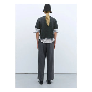 Cordera - Recycled Cotton Cropped Cardigan | Coal Grey