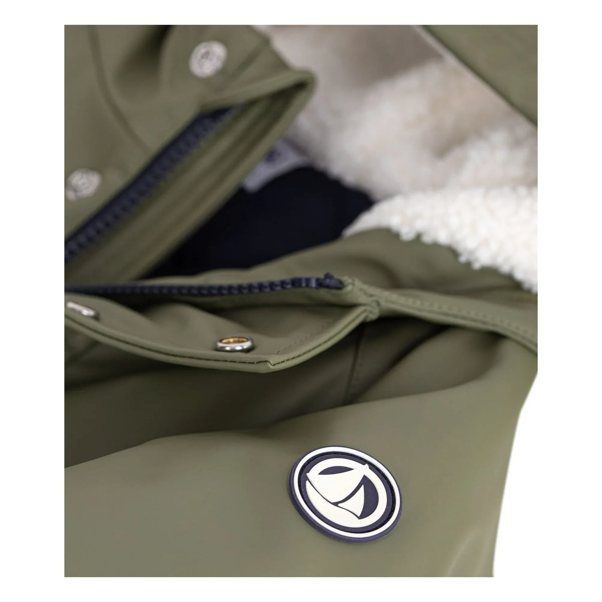 Petit Bateau - Waxed and Lined Sherpa Style | Olive