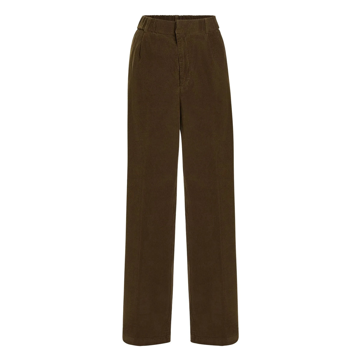 Pomandère - Velvety Textured Stretch Trousers | Khaki