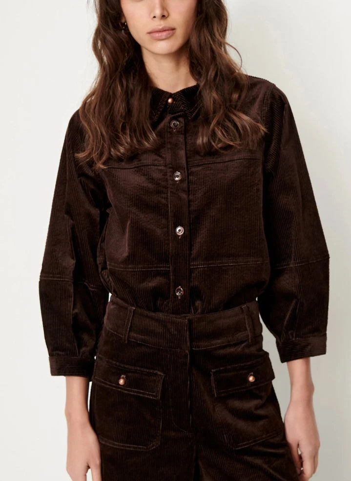 Sessùn - Leotown organic cotton blouse | Brown
