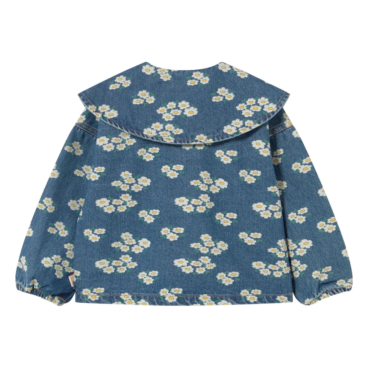 Tinycottons - Oversized Denim Shirt with Daisies | Blue