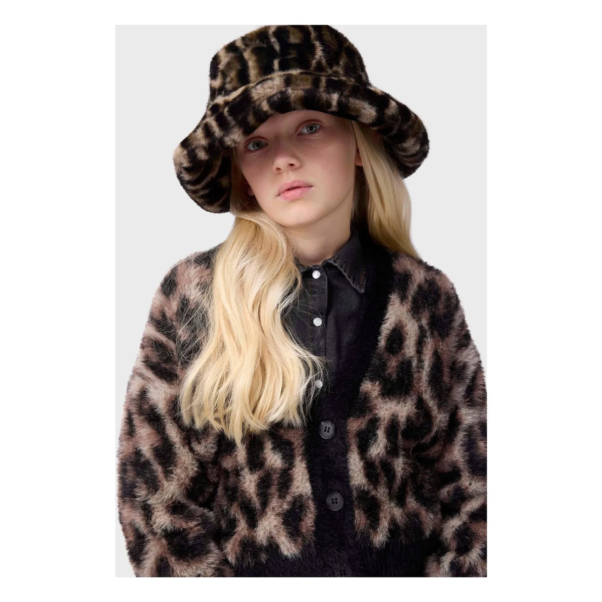 Molo - Bob Fur Kylie Leopard Recycled Fibers | Brown