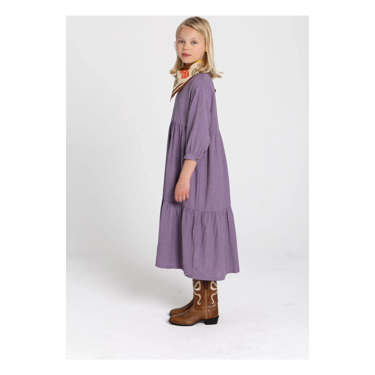 Hundred Pieces - Naya Checked Dress | Lavender