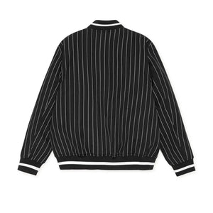Les Deux - Les Deux Striped Varsity Jacket, Organic Cotton | Black