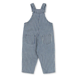 Konges Sløjd - Magot Striped Organic Cotton Denim Overalls | Blue