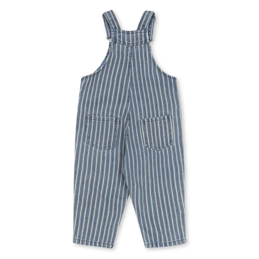 Konges Sløjd - Magot Striped Organic Cotton Denim Overalls | Blue