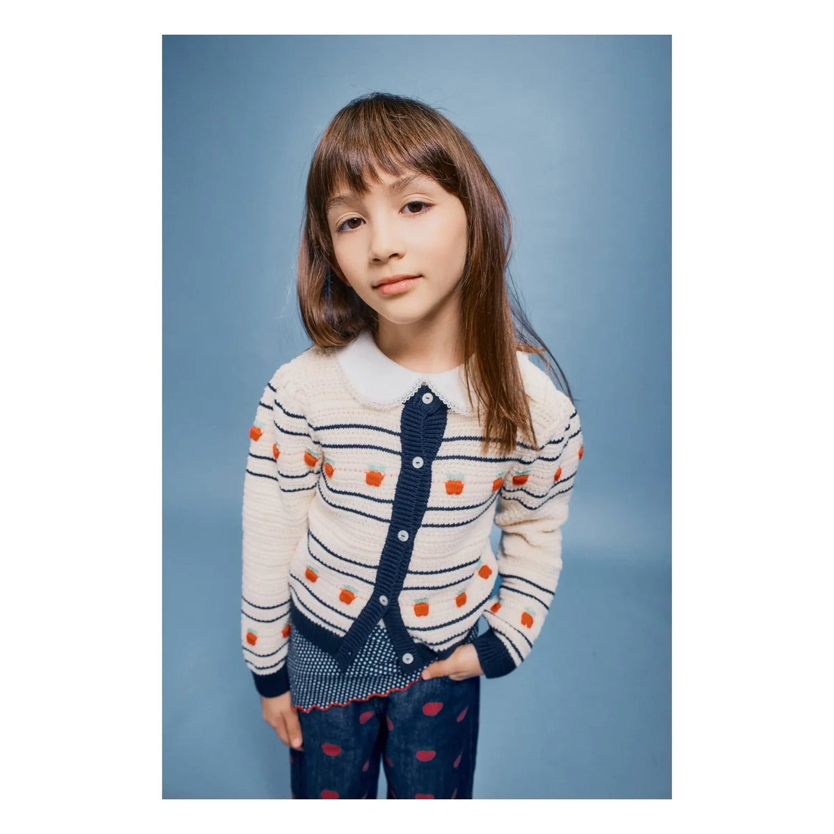 Bebe Organic - Daisy Apples Organic Cotton Cardigan | Ecru