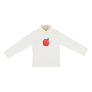 Bebe Organic - Organic Cotton Apple Turtleneck | Ecru