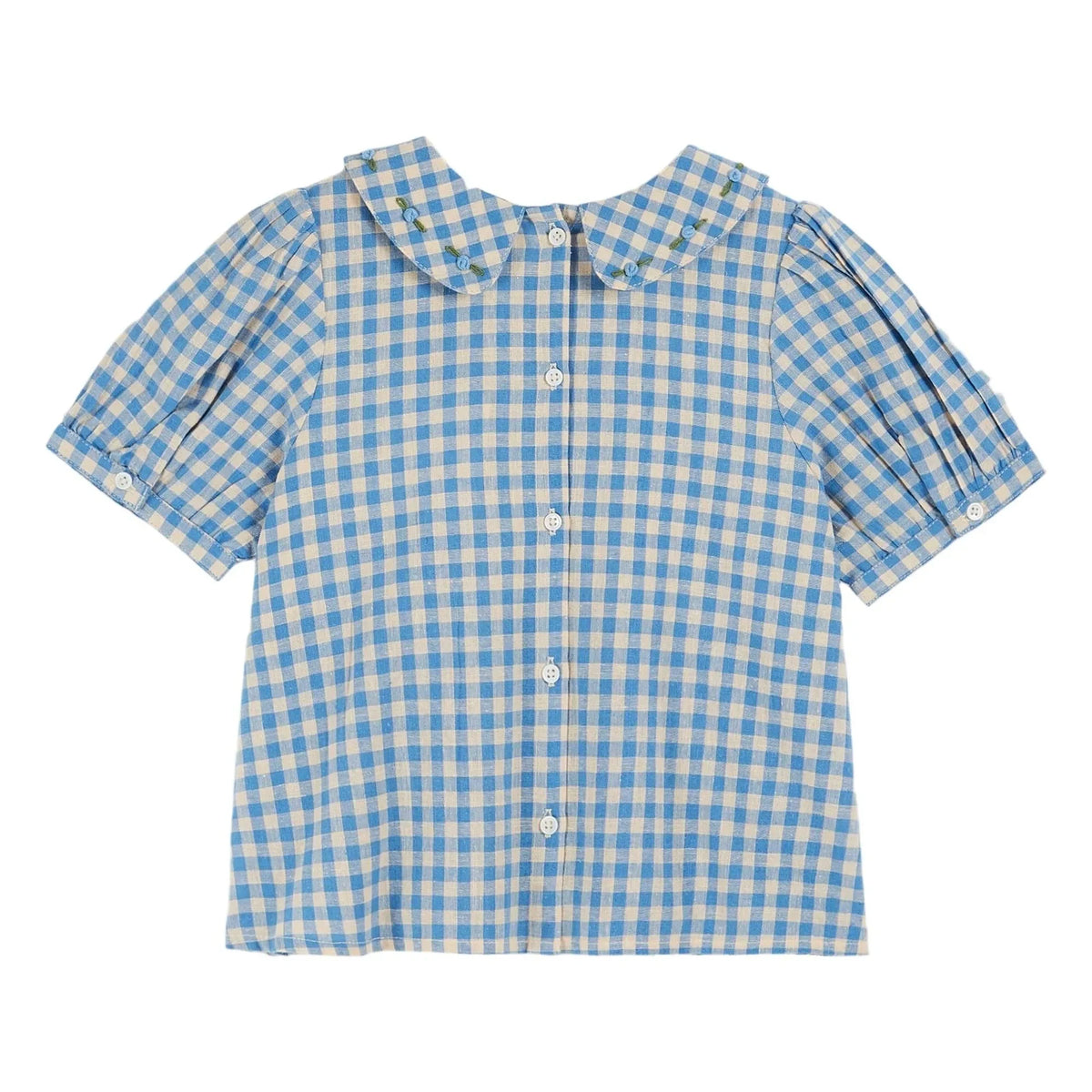 Emile et Ida - Lagoon Vichy Blouse | Blue