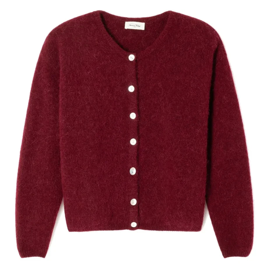 American Vintage - Vitow Alpaca Cardigan | Cherry Wood