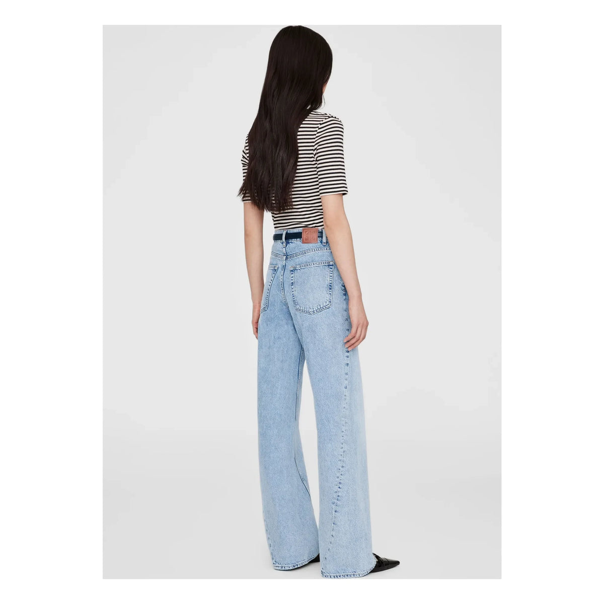 Anine Bing - Alessia Striped T-Shirt | Black