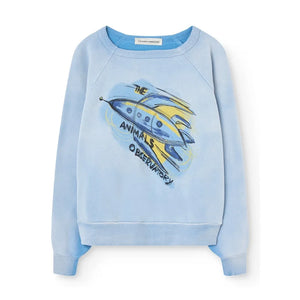 The Animals Observatory - Shark Rocket sweatshirt | Light blue