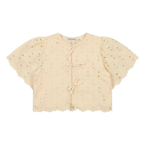 the new society - Broderie Anglaise Creta Blouse | Beige