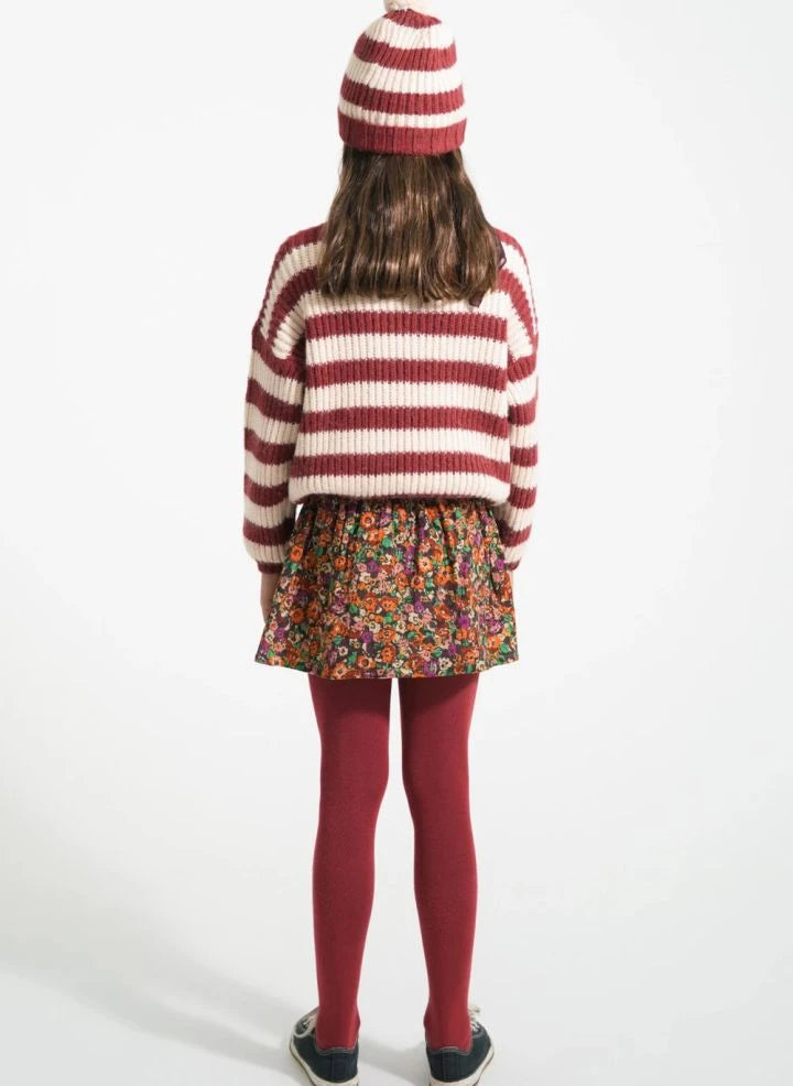 Piupiuchick - Striped Wool Beanie | Burgundy
