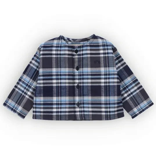 the new society - Dallas Check Shirt | Blue