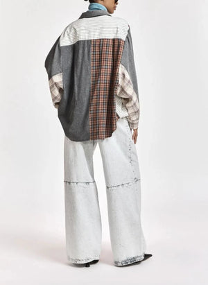 Essentiel Antwerp - Kingsley Patchwork Shirt | Grey