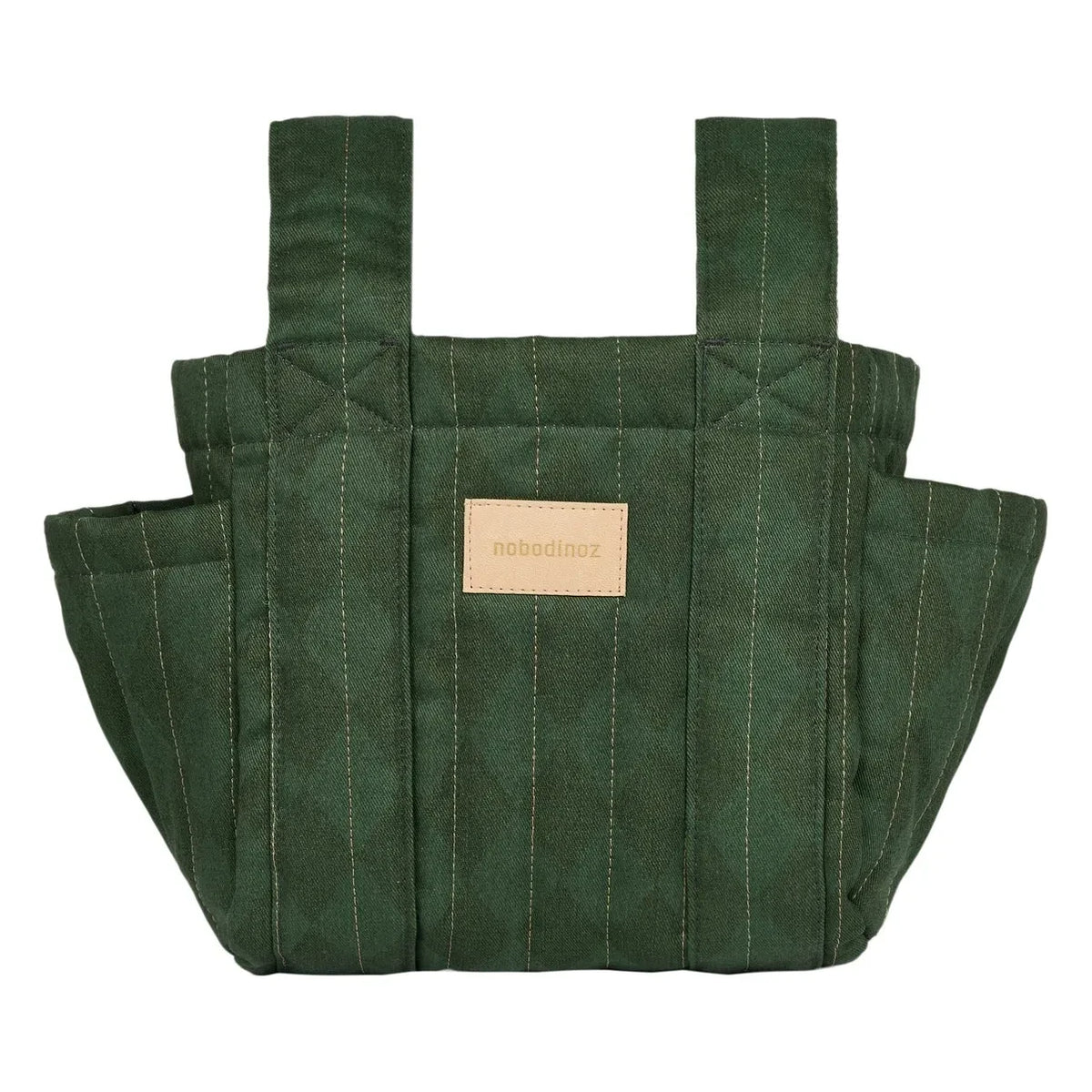 Nobodinoz - Hyde Park Diamonds Stroller Organizer Bag | Green