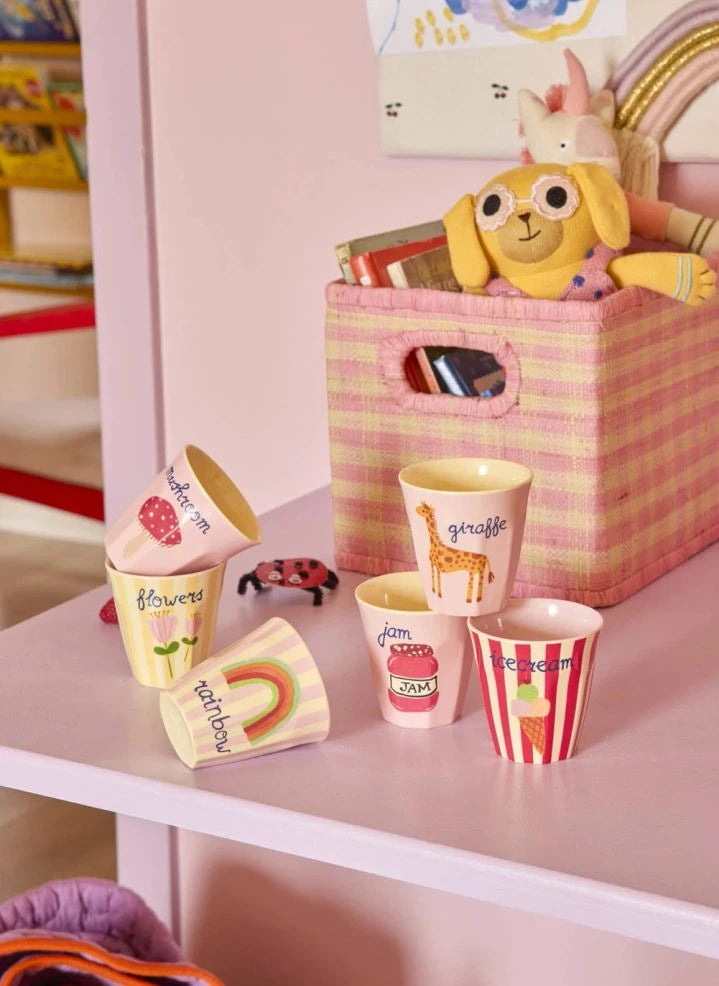 Rice - ABC Melamin Cups - Set of 6 | Light Pink