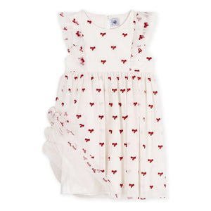 Petit Bateau - Tulle Knot Dress | Ecru