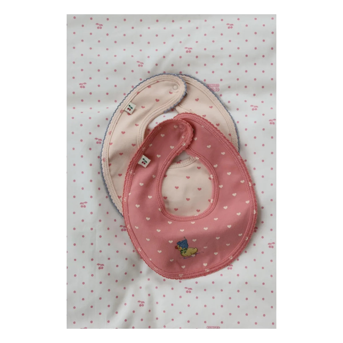 Konges Sløjd - 2 Pack Organic Cotton Duck Bibs | Pink