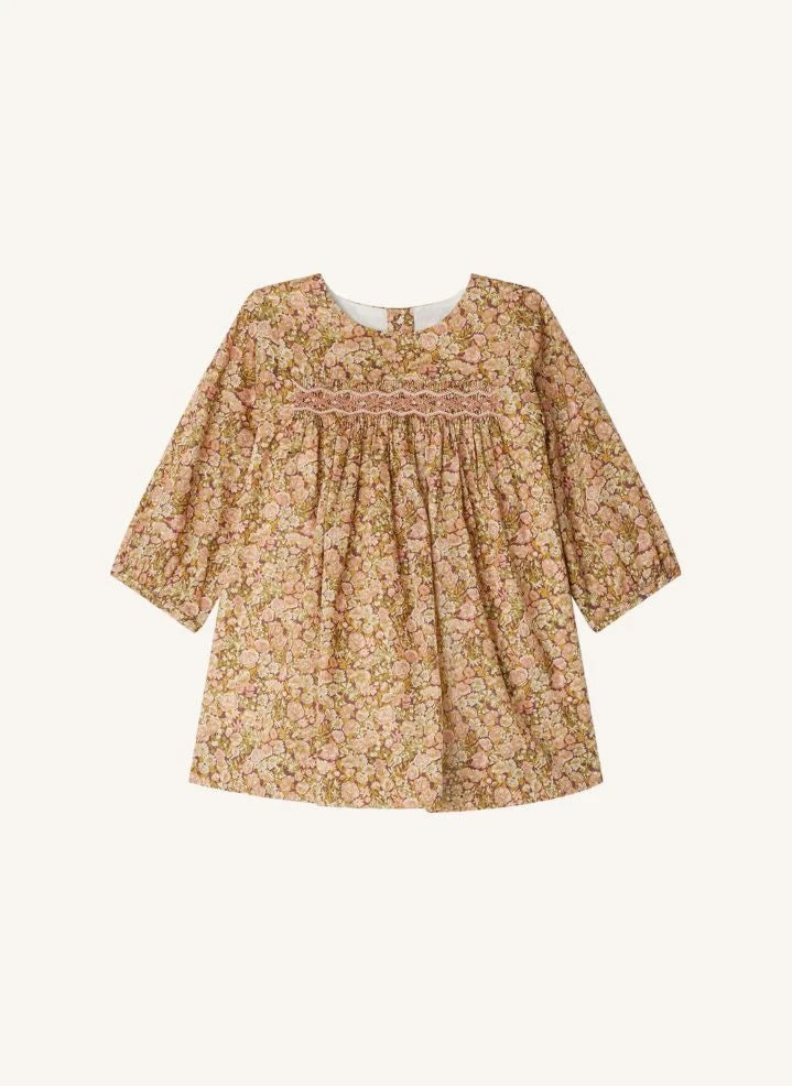 Bonpoint - Félicie Liberty Organic Cotton Gathered Dress | Mauve