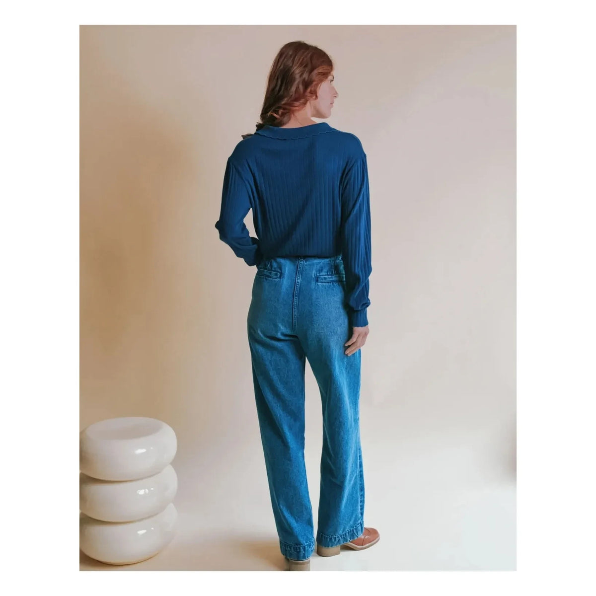 Emile et Ida - Polo Erano Pointelle | Navy