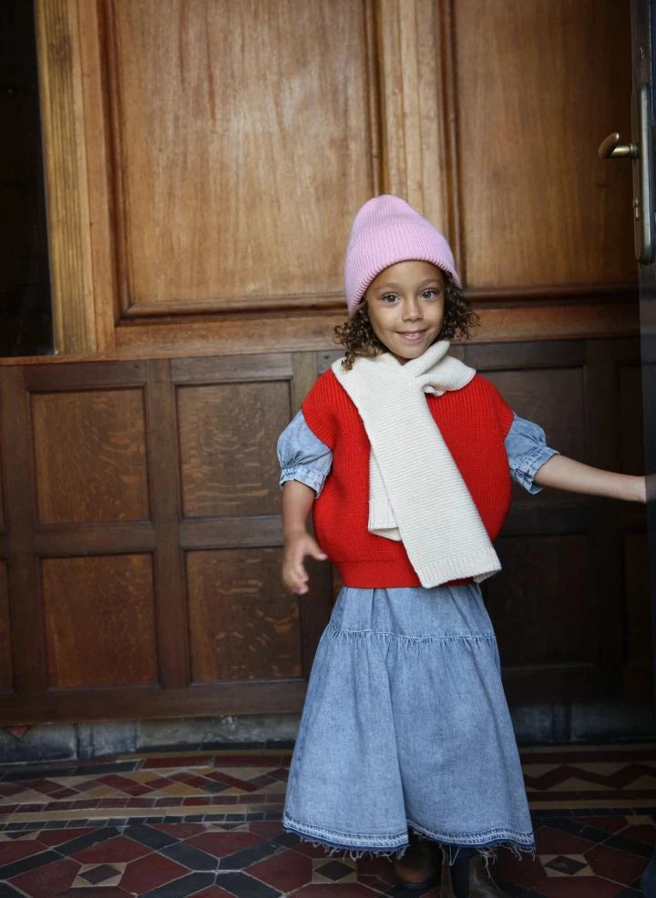 Hvid - Fonzie Merino Wool Beanie | Candy Pink