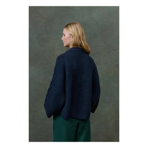 Louise Misha - Khellane Knit Cloak - Women's Collection | Navy