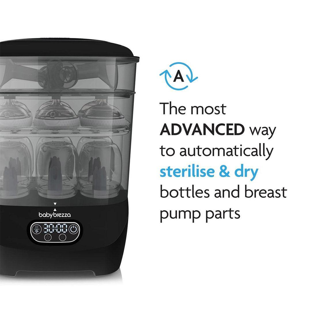 Baby Brezza Steriliser Dryer Advanced - Black-Sterilisers-Black- | Natural Baby Shower
