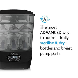 Baby Brezza Steriliser Dryer Advanced - Black-Sterilisers-Black- | Natural Baby Shower