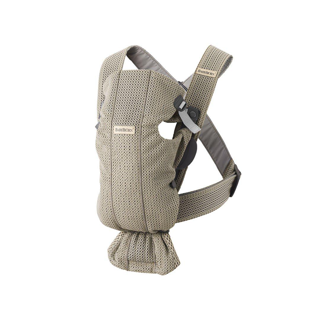 BabyBjorn Mini 3D Mesh Baby Carrier - Grey Beige-Baby Carriers- | Natural Baby Shower