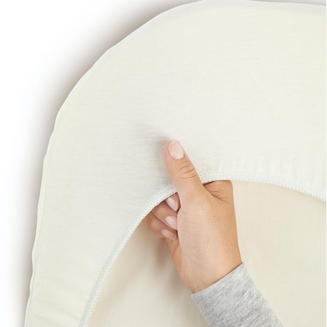 BabyBjörn Fitted Sheet for Cradle - White-Sheets-White-Cradle | Natural Baby Shower
