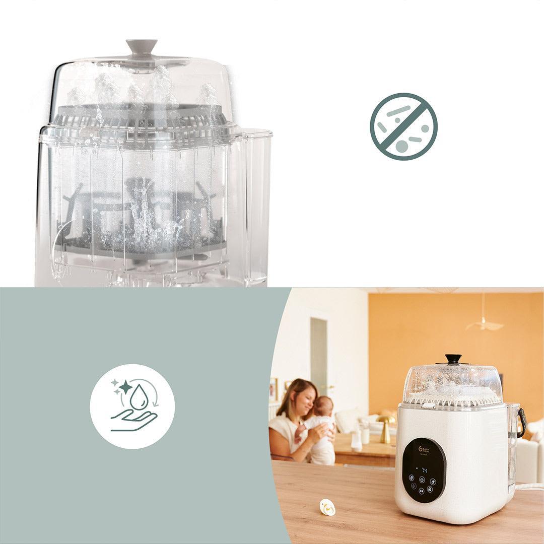 Babymoov NutriWash 4 in 1 Bottle Washer, Steriliser, Dryer & Storer - Mineral Beige-Bottle Cleaners-Mineral Beige-Each | Natural Baby Shower