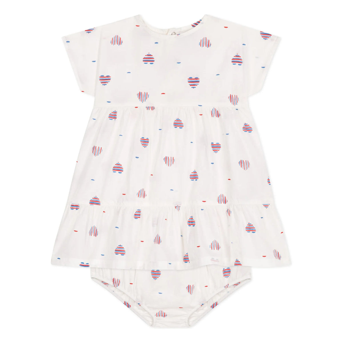 Petit Bateau - Organic Cotton Dress and Romper Set | Cream