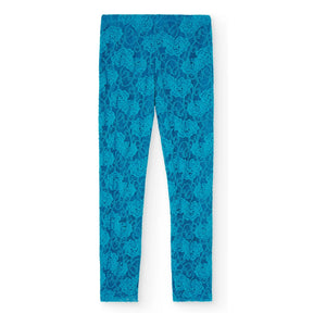 The Animals Observatory - Lace Crocodile Leggings | Blue