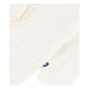 Petit Bateau - Wool Twisted Knitted Overall | White