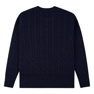 Sporty & Rich - SRC Twisted Sweater | Dark Blue