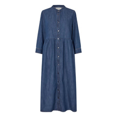 Lollys Laundry - Aliya Denim Cotton Dress | Navy