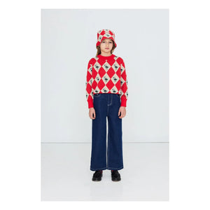 Tinycottons - Argyle Wool Sweater | Red