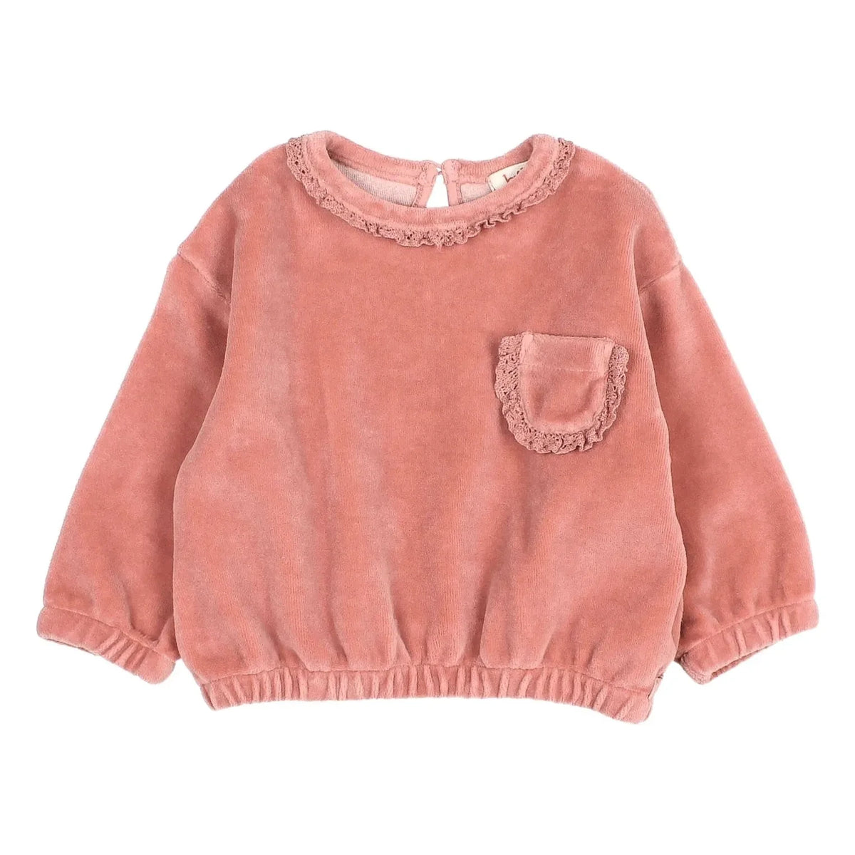 Búho - Velvet Pocketless Lace-Detail Organic Cotton | Pink