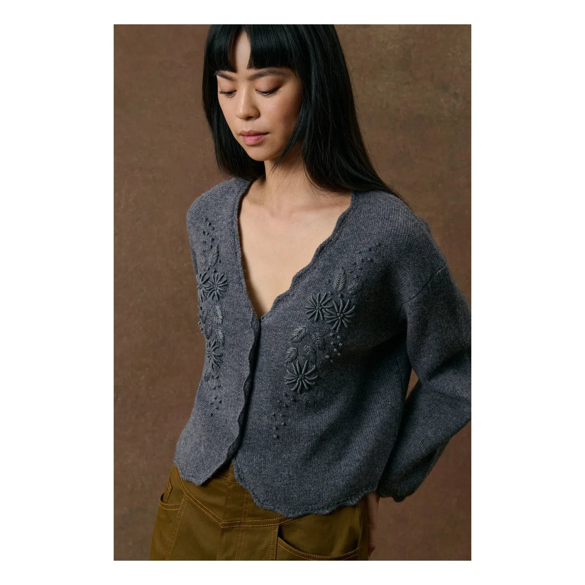 Louise Misha - Iochka Wool Cardigan | Gray