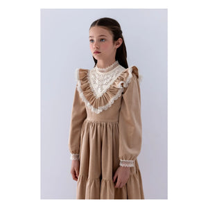 petite Amalie - Lace Collar Dress | Beige