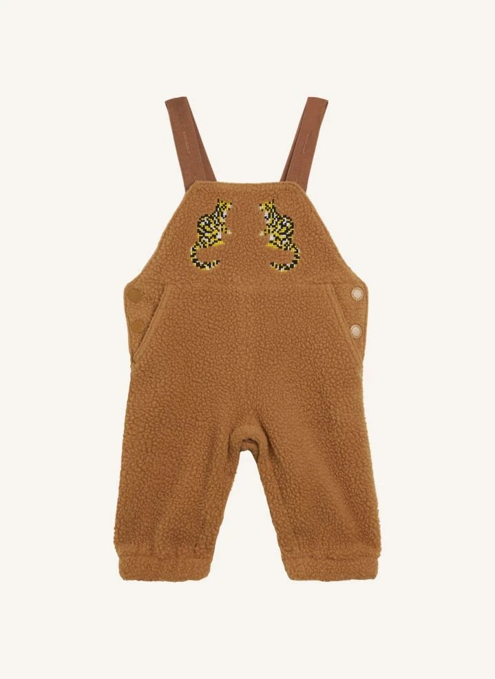 Stella McCartney Kids - Tigers Sherpa Overalls | Camel