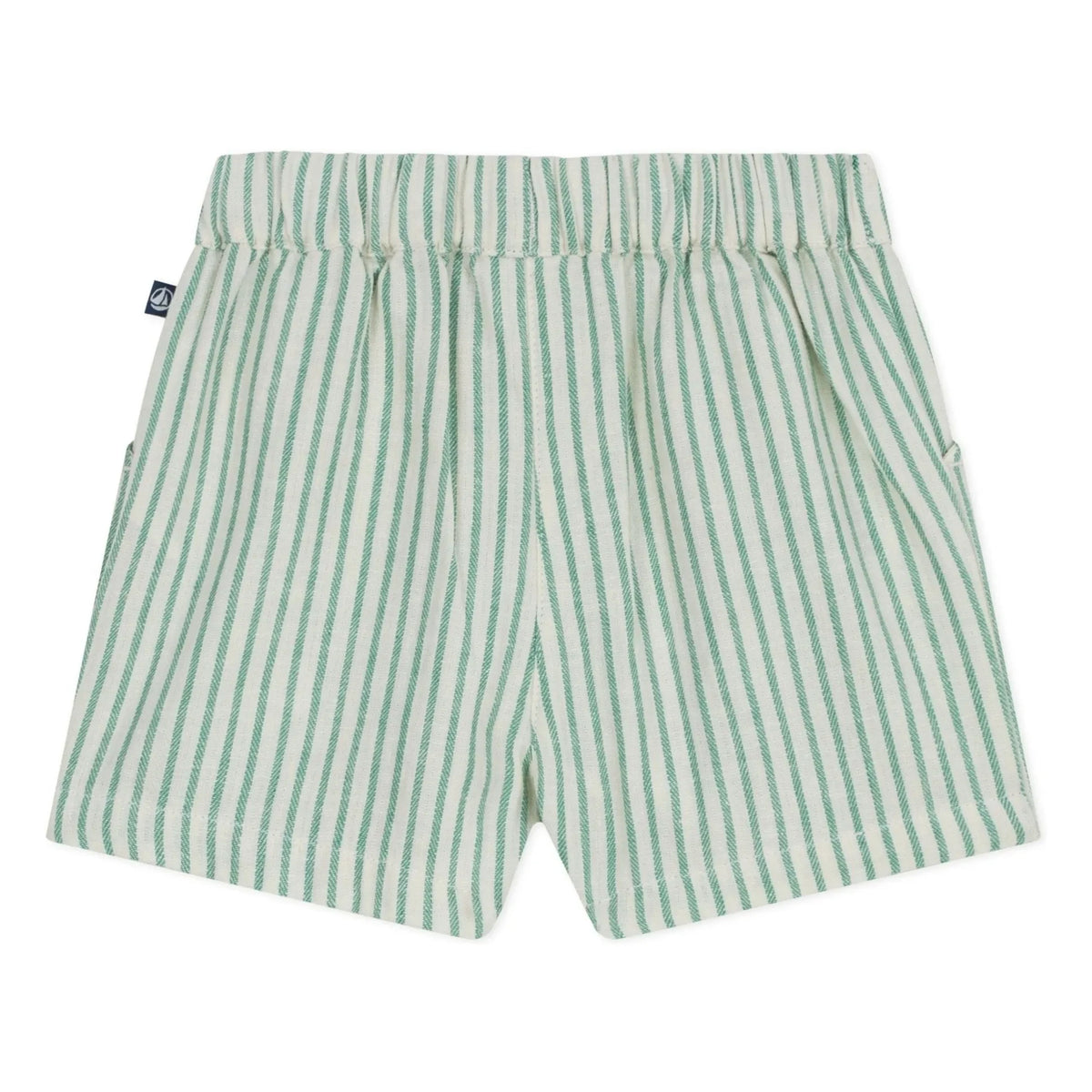 Petit Bateau - Striped Linen Shorts | Green